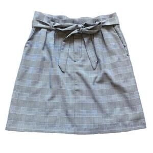 Banana Republic Paperbag Waist Tie Plaid Skirt Business Casual Womens‎ 0